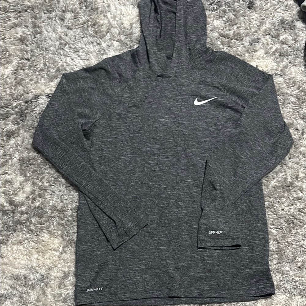 Nike Gray Heather Pullover Sweater with Hood